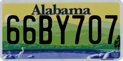 AL license plate 66BY707