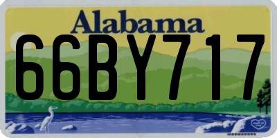 AL license plate 66BY717