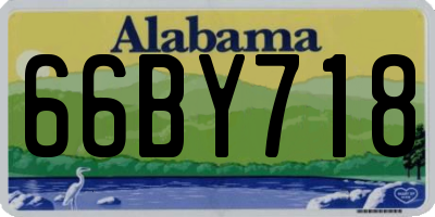 AL license plate 66BY718