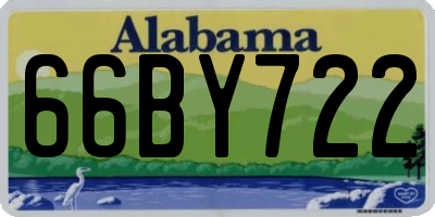 AL license plate 66BY722