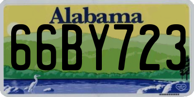 AL license plate 66BY723