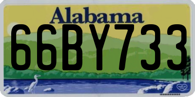 AL license plate 66BY733