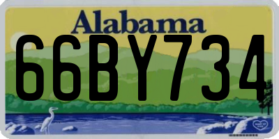AL license plate 66BY734