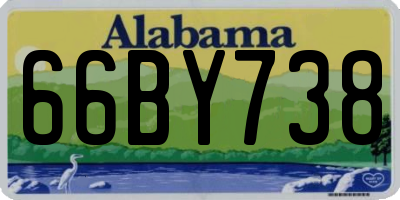 AL license plate 66BY738