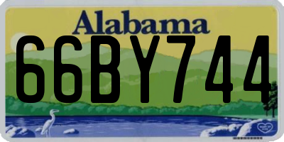 AL license plate 66BY744
