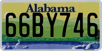 AL license plate 66BY746