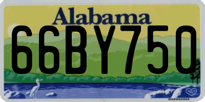 AL license plate 66BY750