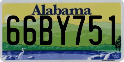 AL license plate 66BY751