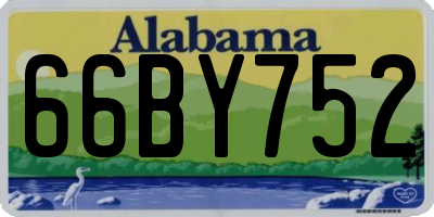 AL license plate 66BY752