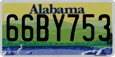 AL license plate 66BY753