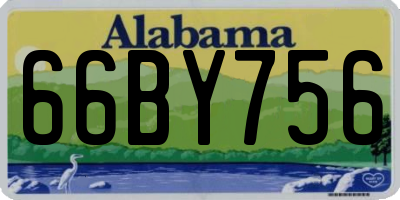 AL license plate 66BY756