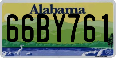 AL license plate 66BY761