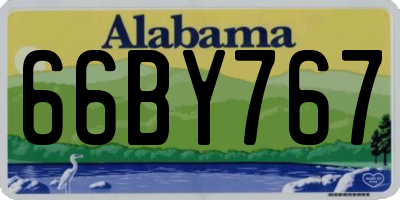 AL license plate 66BY767