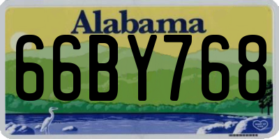 AL license plate 66BY768