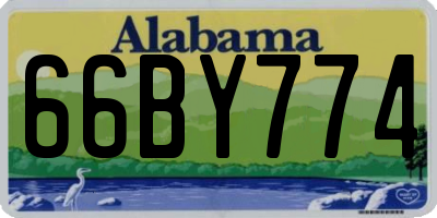 AL license plate 66BY774
