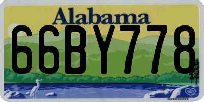 AL license plate 66BY778