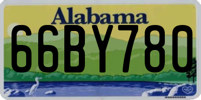 AL license plate 66BY780