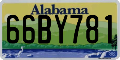 AL license plate 66BY781