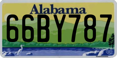 AL license plate 66BY787