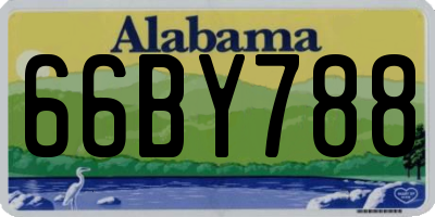 AL license plate 66BY788
