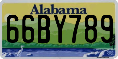 AL license plate 66BY789