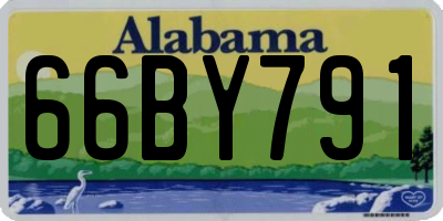 AL license plate 66BY791