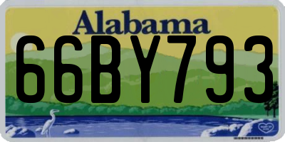 AL license plate 66BY793