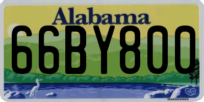 AL license plate 66BY800