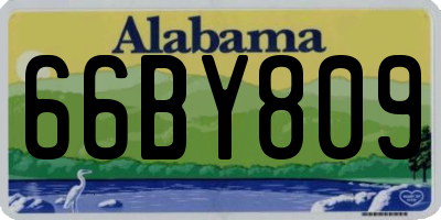 AL license plate 66BY809