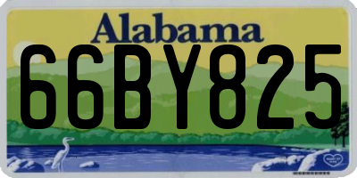 AL license plate 66BY825