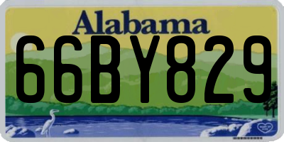 AL license plate 66BY829