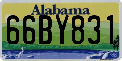 AL license plate 66BY831