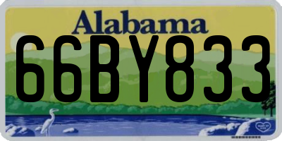 AL license plate 66BY833