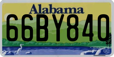 AL license plate 66BY840