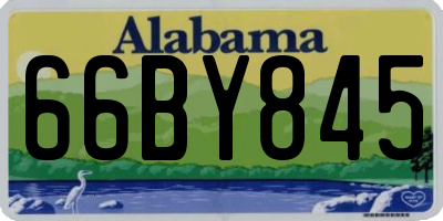 AL license plate 66BY845