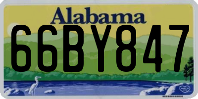 AL license plate 66BY847