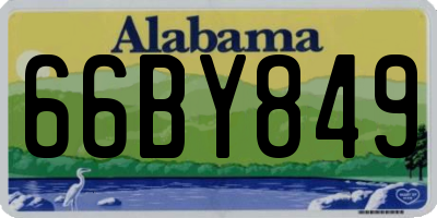 AL license plate 66BY849