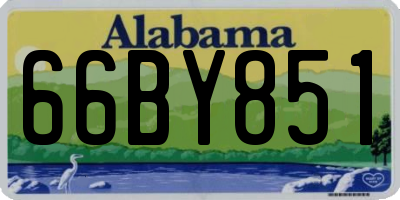 AL license plate 66BY851