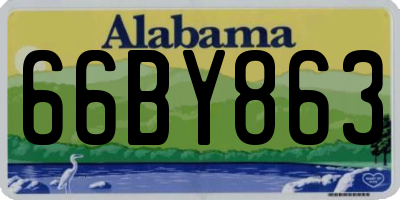 AL license plate 66BY863