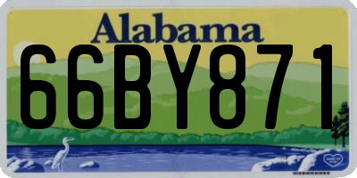 AL license plate 66BY871