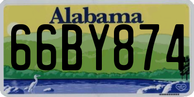 AL license plate 66BY874