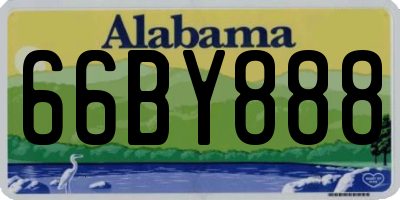 AL license plate 66BY888