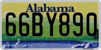 AL license plate 66BY890