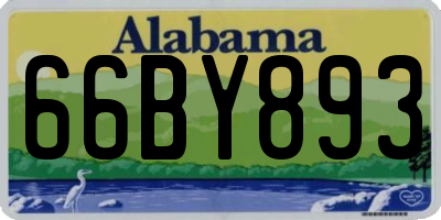 AL license plate 66BY893