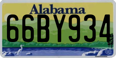 AL license plate 66BY934