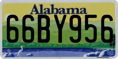 AL license plate 66BY956