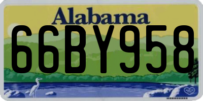 AL license plate 66BY958