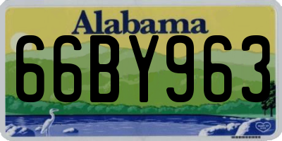AL license plate 66BY963