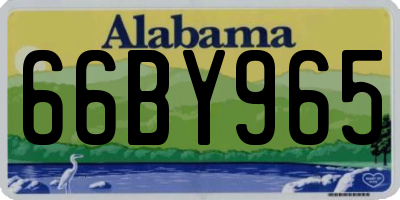 AL license plate 66BY965