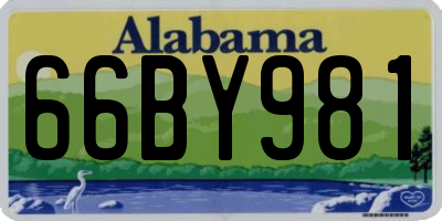 AL license plate 66BY981